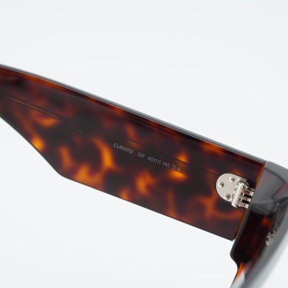 Celine CL40092I 52F Sunglasses Havana Square Frame, Brown Lenses main image 4